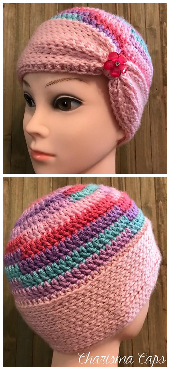 Camel Stitch Turban Hat Crochet Pattern- #Crochet; #Turban; Hat Patterns    