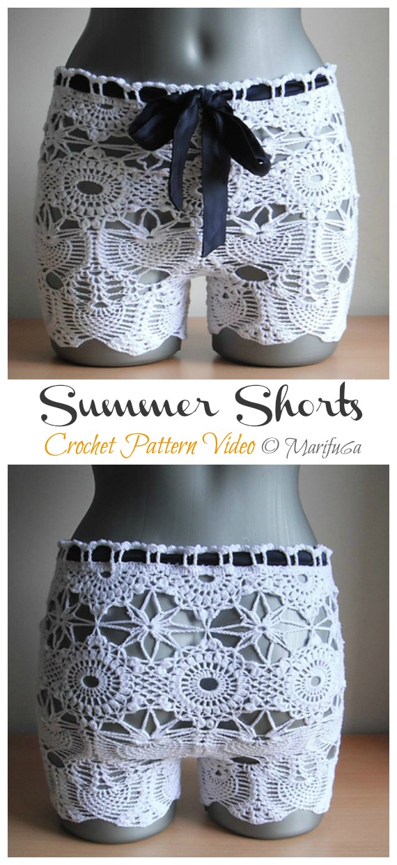 Summer Shorts Crochet Free Pattern - Summer #Shorts; & Pants Free Crochet Patterns