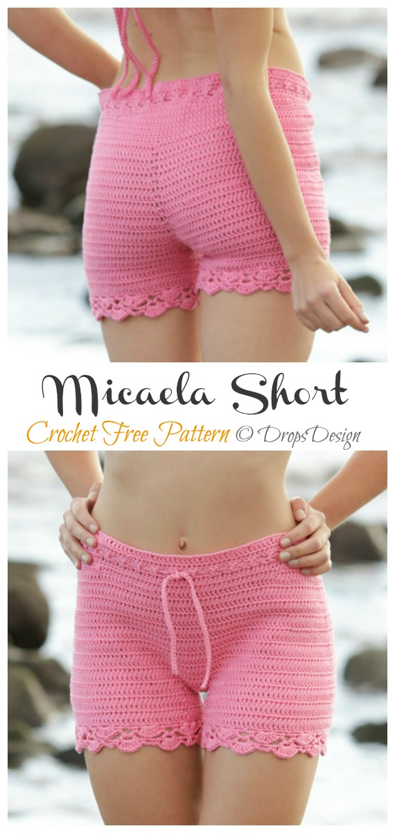 Micaela Shorts Crochet Free Pattern - Summer #Shorts; & Pants Free Crochet Patterns