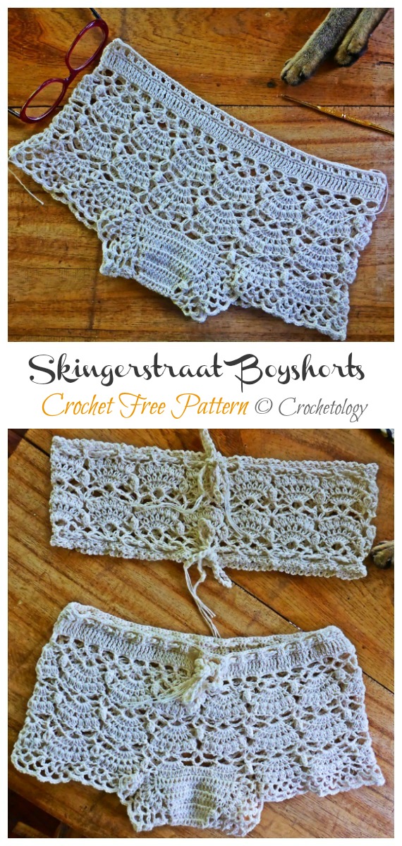 Skingerstraat Boyshorts Crochet Free Pattern - Summer #Shorts; & Pants Free Crochet Patterns