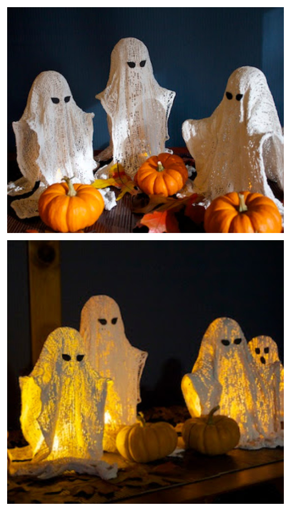 DIY Wispy Ghost Light Tutorial - DIY Halloween Light Projects Instructions