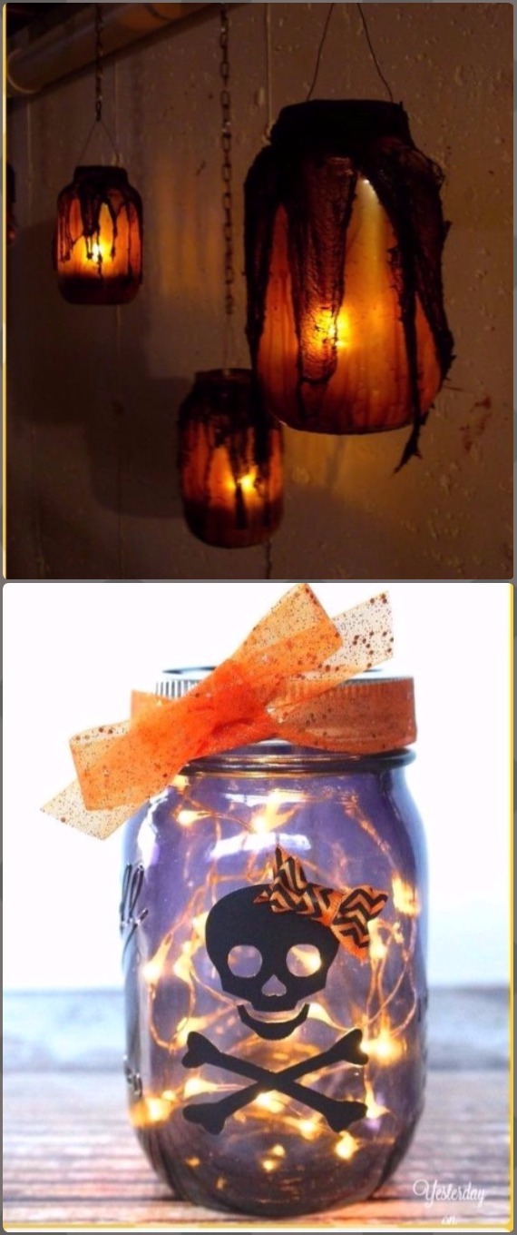 DIY Mason Jar Lighting Tutorial - DIY Halloween Light Projects Instructions