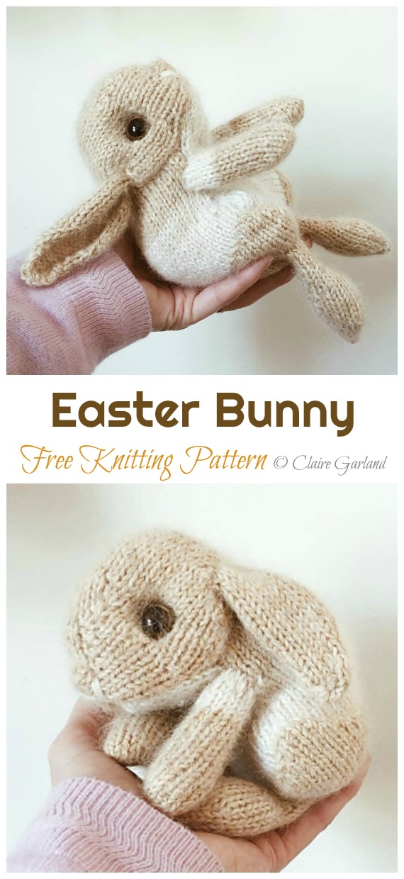 Amigurumi Easter Bunny Knitting Free Pattern - Amigurumi Easter Bunny Toy Softies Free Patterns
