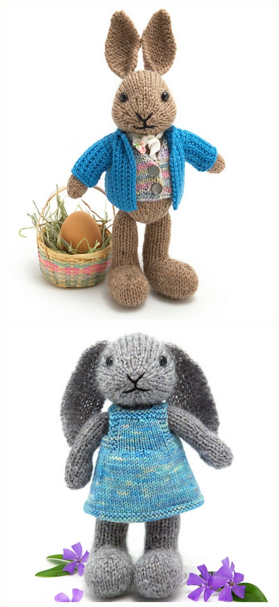Amigurumi Knit Bunny Toy Softies Free Patterns&Paid