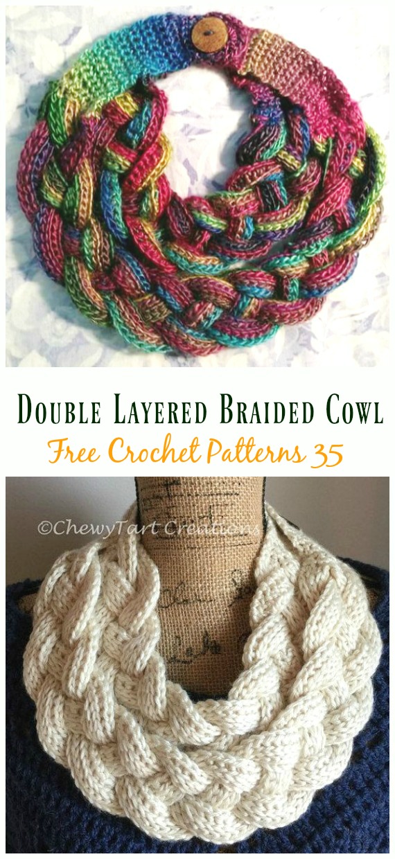 Crochet Infinity Scarf Cowl Neck Warmer Free Patterns &amp; Instructions