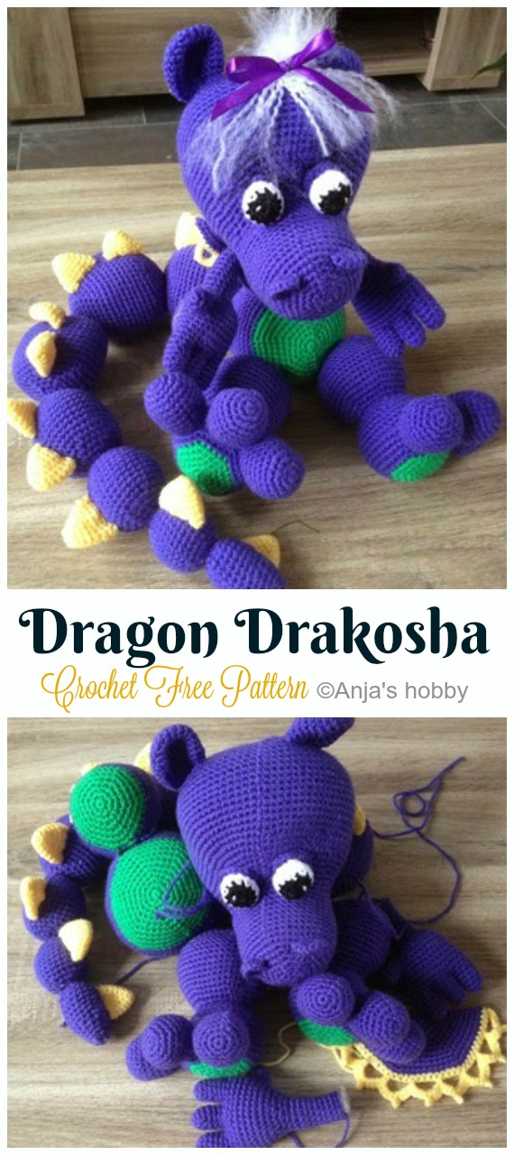 20 Amigurumi Dragon Free Crochet Patterns • DIY How To