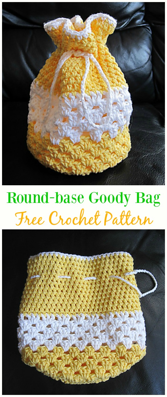 Crochet Drawstring Bags Free Patterns & DIY Tutorials