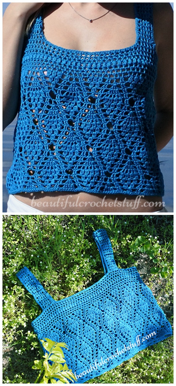 Crochet Women Summer Crop Top Free Patterns