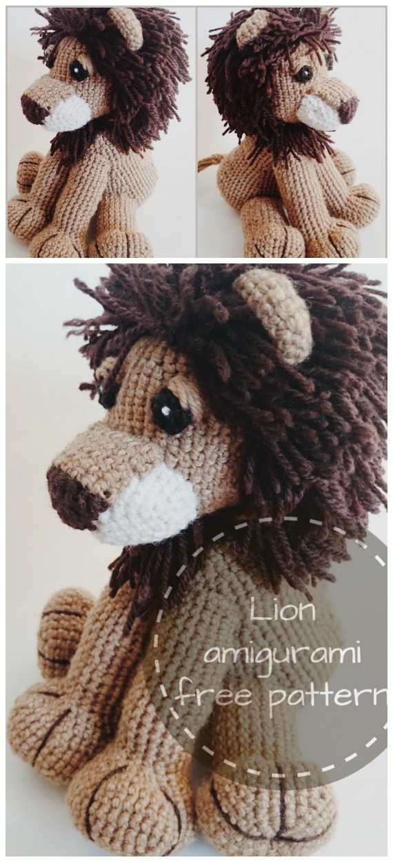 Crochet Wild Lion Amigurumi Free Pattern - #Amigurumi; #Lion; Crochet Free Patterns