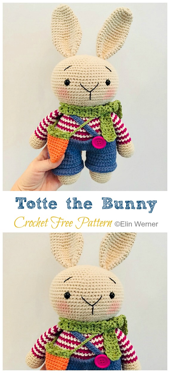 Amigurumi Totte the Bunny Crochet Free Pattern - Crochet #Bunny; Toy #Amigurumi; Free Patterns
