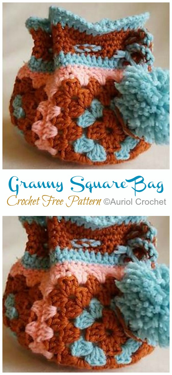 Quick Drawstring Gift Bag Crochet Free Patterns • DIY How To