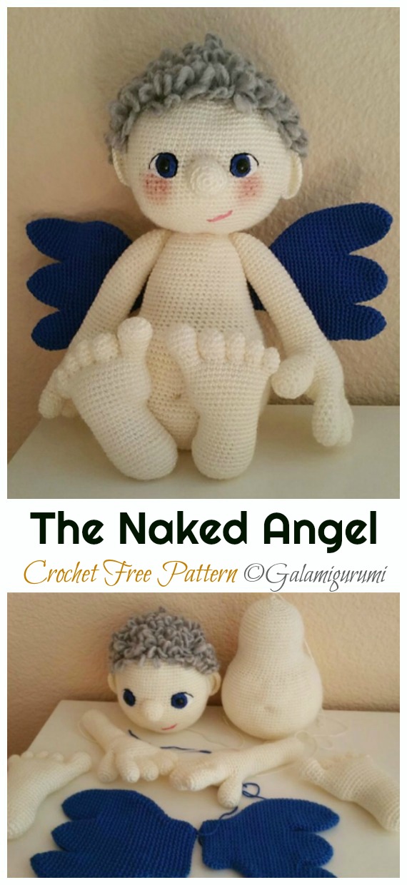 Crochet The Naked Angel Amigurumi Free Pattern - #Amigurumi; #Angel; Doll Crochet Patterns        