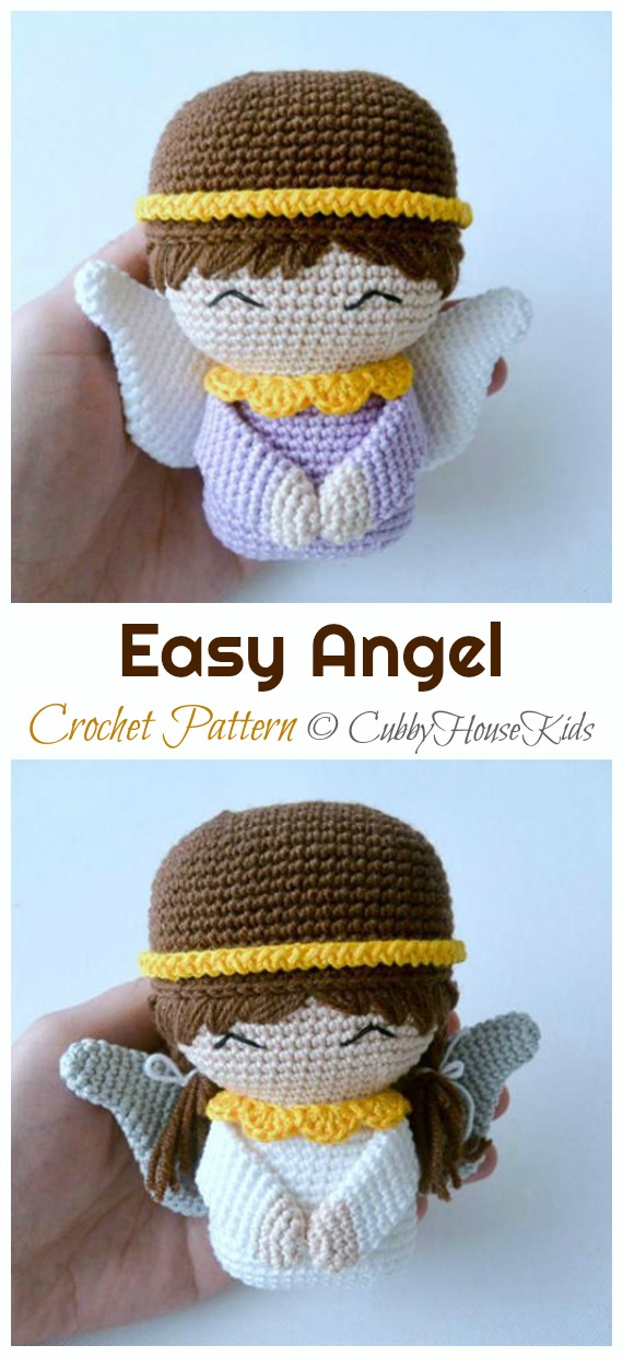 Crochet Christmas Angel Amigurumi Pattern - #Amigurumi; #Angel; Doll Crochet Patterns  