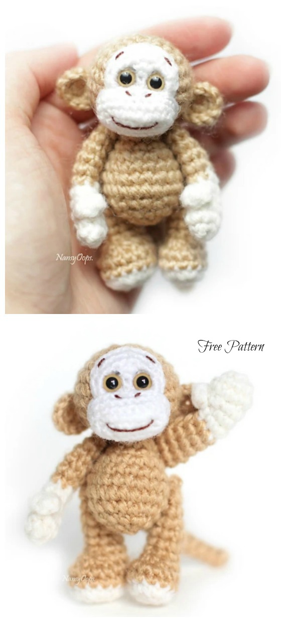 Crochet Little Monkey Amigurumi Free Pattern - #Amigurumi; #Monkey; Softies Crochet Free Patterns  