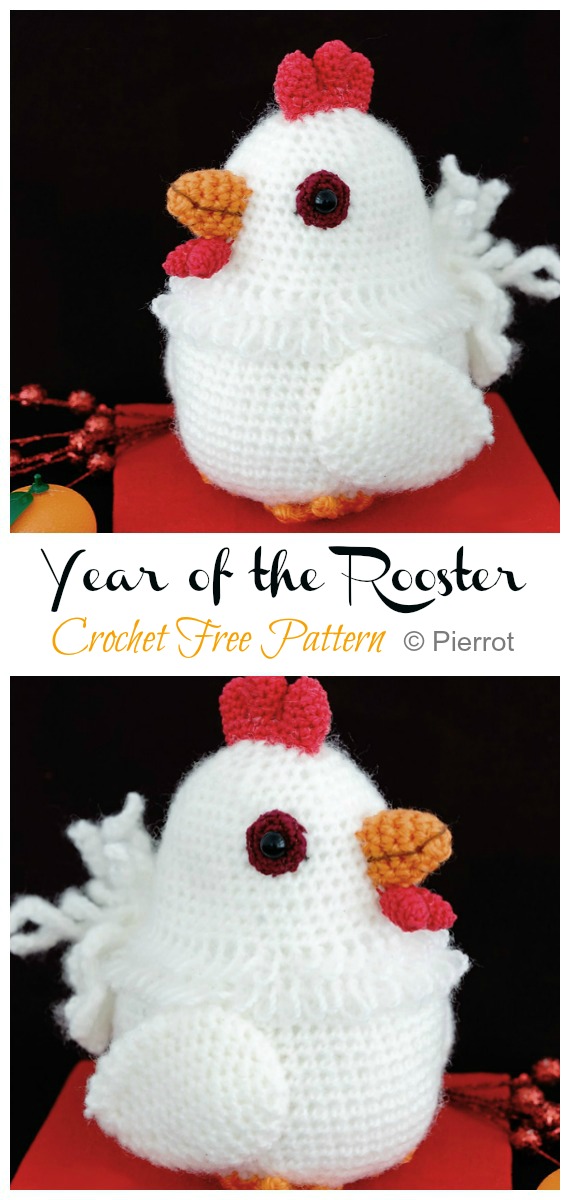 Crochet Year of the Rooster Amigurumi Free Pattern - #Amigurumi; Easter #Rooster; Crochet Free Patterns