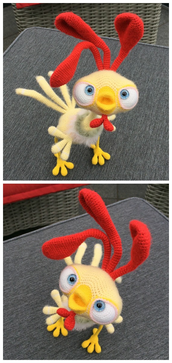 Crochet Baby Rooster Kubrik Amigurumi Pattern - #Amigurumi; Easter #Rooster; Crochet Patterns