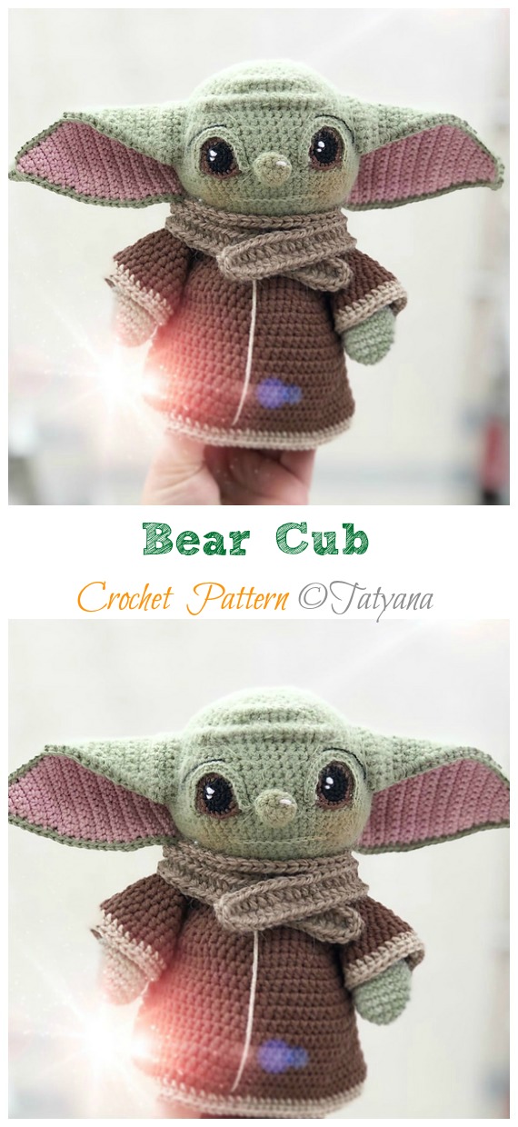 Crochet Baby Yoda Amigurumi Pattern - #Amigurumi; Star War #Yoda; Crochet Patterns