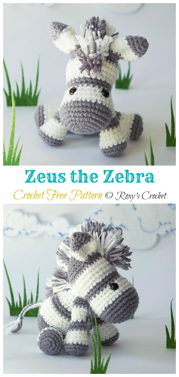 Crochet Zeus the Zebra Amigurumi Free Pattern - #Amigurumi; #Zebra; Crochet Free Patterns