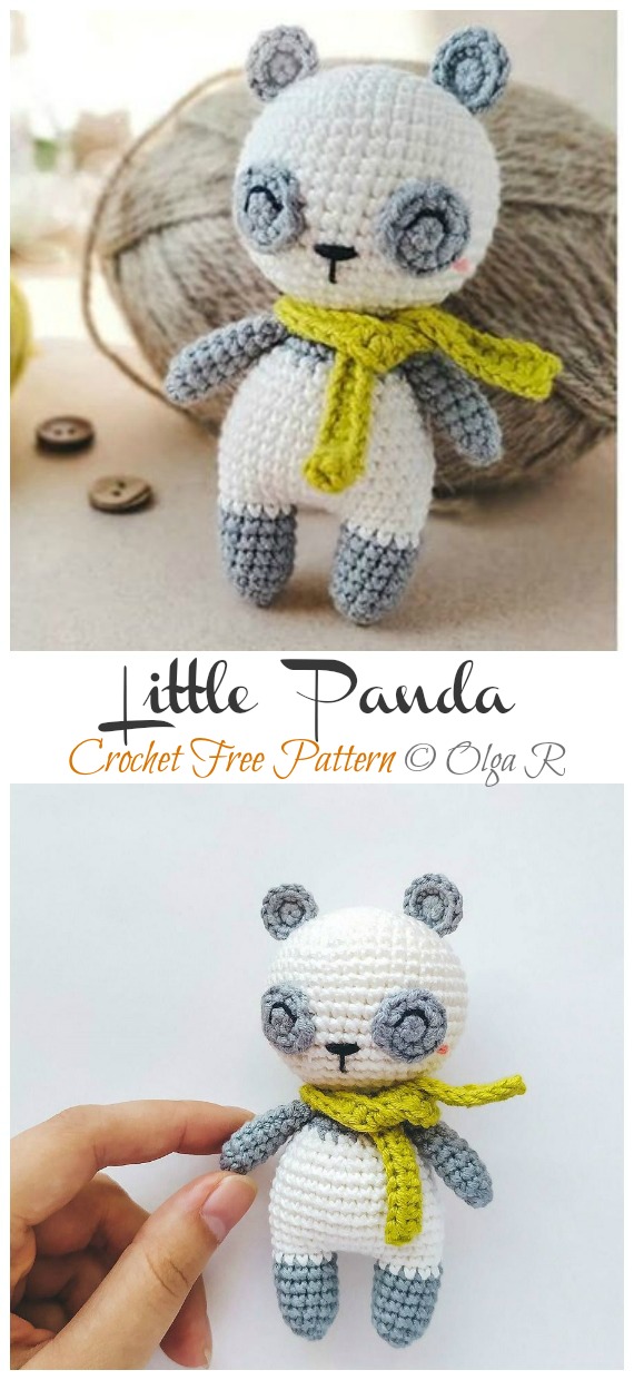 Crochet Little Panda Amigurumi Free Patterns- Amigurumi #Panda; Free #Crochet; Patterns