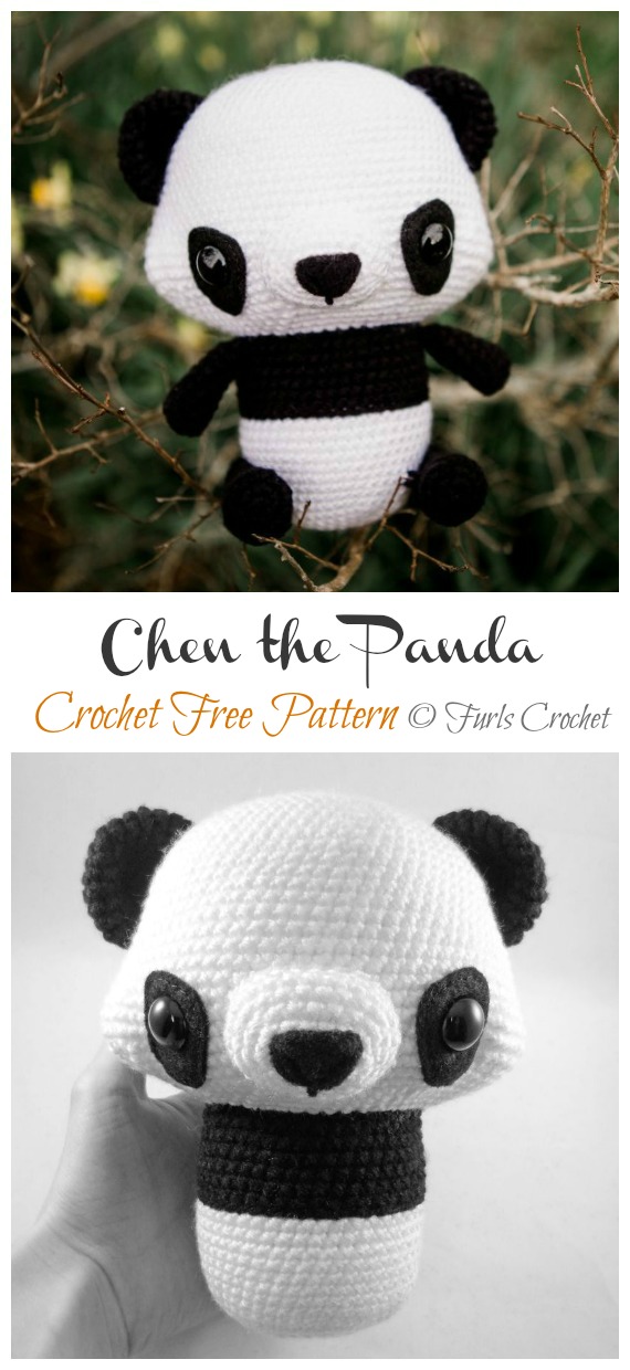 Crochet Chen the Panda Amigurumi Free Patterns- Amigurumi #Panda; Free #Crochet; Patterns