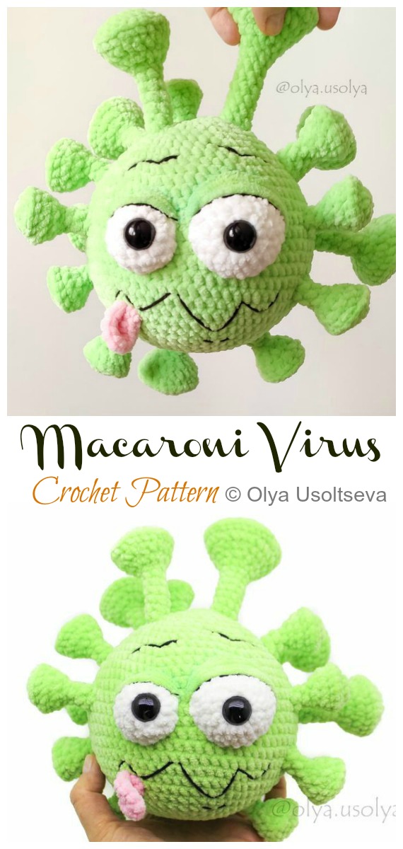Amigurumi Macaroni Corona Virus Crochet Patterns