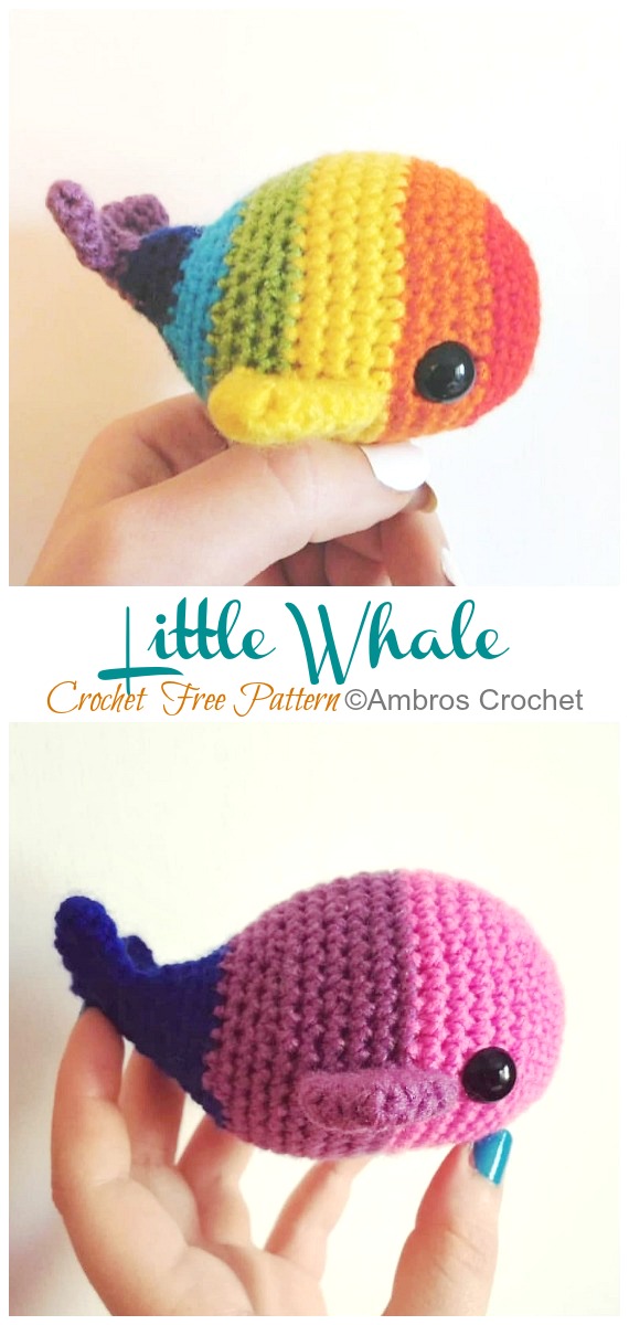 Crochet Little Whale Amigurumi Free Pattern - #Amigurumi; Toy #Whale; Crochet Free Patterns