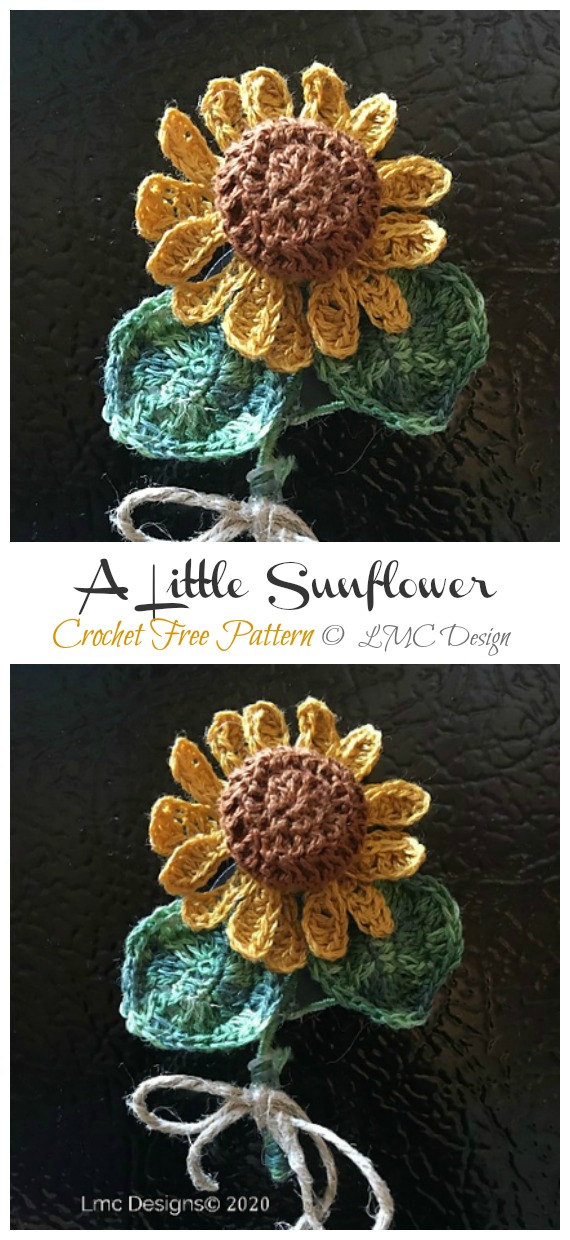 A Little Sunflower Amigurumi Free Pattern - Amigurumi #Sunflower; #Crochet; Free Patterns