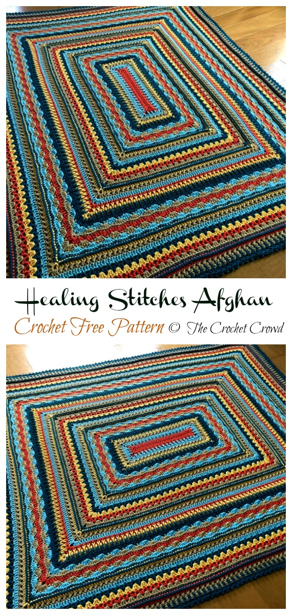 Healing Stitches Afghan Crochet Free Pattern - Yarn #Buster; #Blanket; Free Crochet Patterns