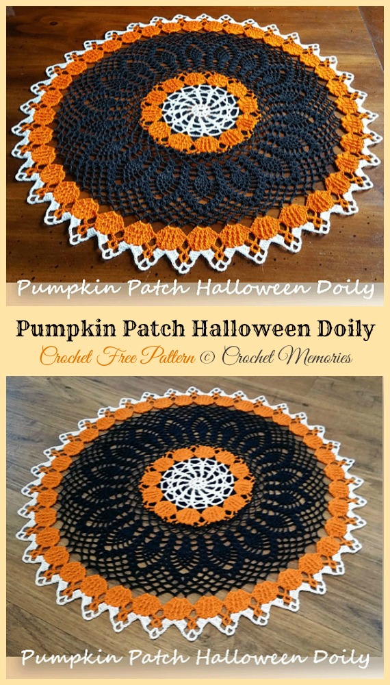 Pumpkin Patch Halloween Doily Free Crochet Pattern - #Halloween; Doily Crochet Free Patterns