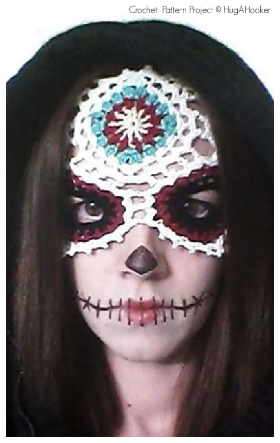  Sugar Skull Mask Crochet Patterns #Crochet; #Skull; #Halloween;