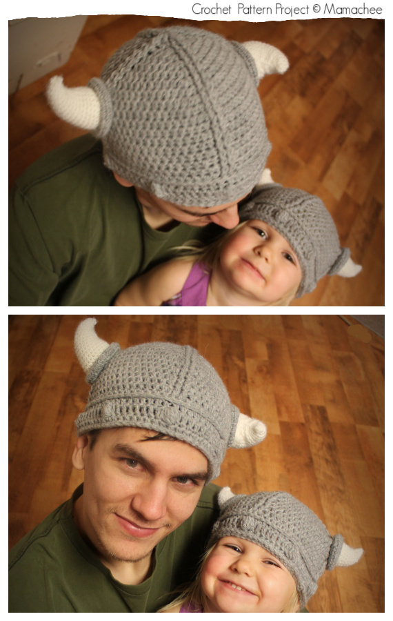 Lael Viking Helmet Hat Crochet Patterns #Crochet; #Halloween; #Hat;