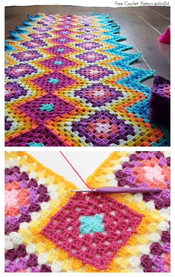 Mexican Granny Blanket Crochet Free Pattern