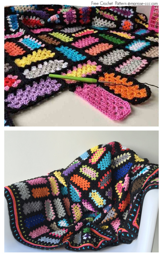 Scraps Spectacular Blanket Crochet Free Pattern