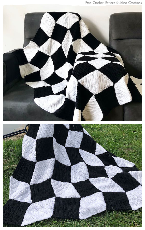 Wacky Blocks Blanket Crochet Free Pattern #Crochet; #Blanket; 