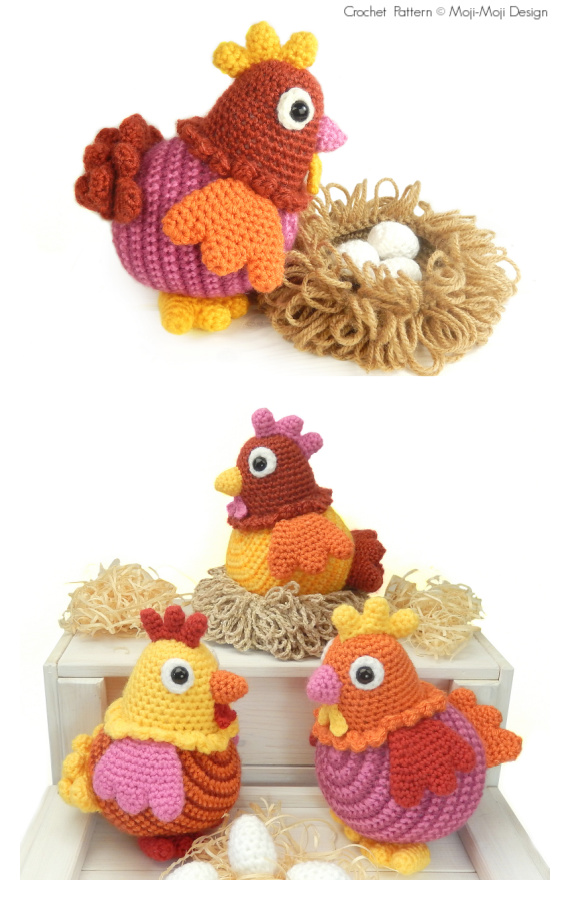 Amigurumi Cheryl the Chicken Crochet Pattern #Chicken; #Easter;