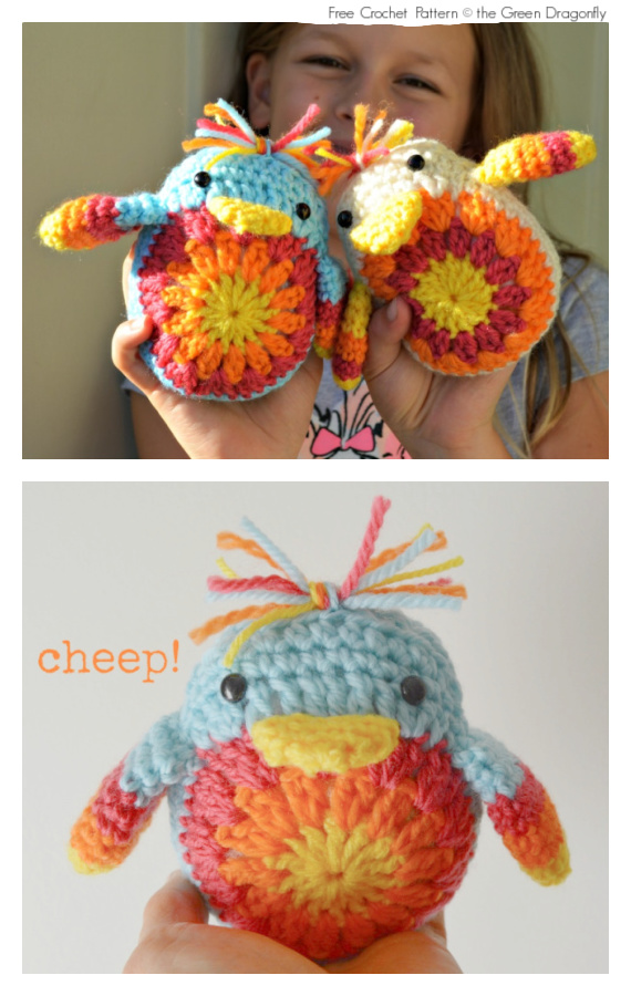 Amigurumi Flower Cheeo Cheep Chick Crochet Free Pattern #Chicken; #Easter;