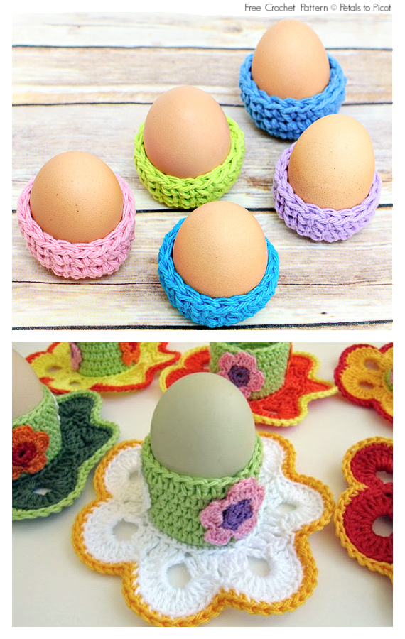 Easter Eggs Cozy Holder Crochet Free Pattern  #Crochet; #Easter;