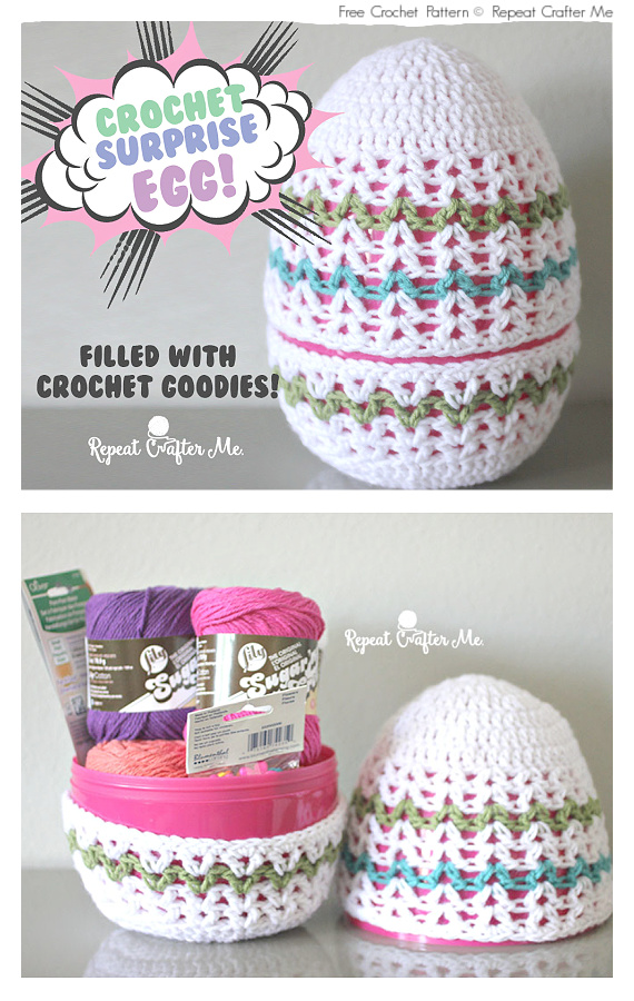 Crochet Giant Surprise Egg Free Pattern  #Crochet; #Easter; 