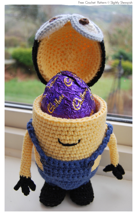 Crochet Minions of Easter Eggs Free Pattern  #Crochet, #Easter; 