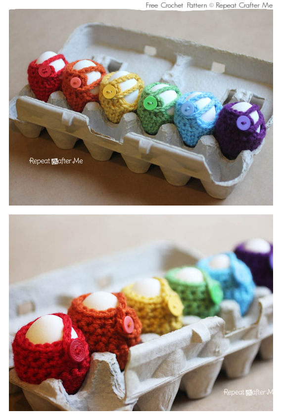 Easy Easter Egg Cozy Crochet Free Pattern  #Crochet, #Easter; 