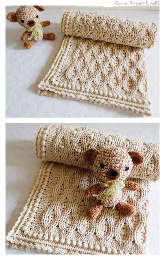 Crochet Wheat Stitch Baby Blanket Pattern - Crochet Wheat Stitch Free Patterns 