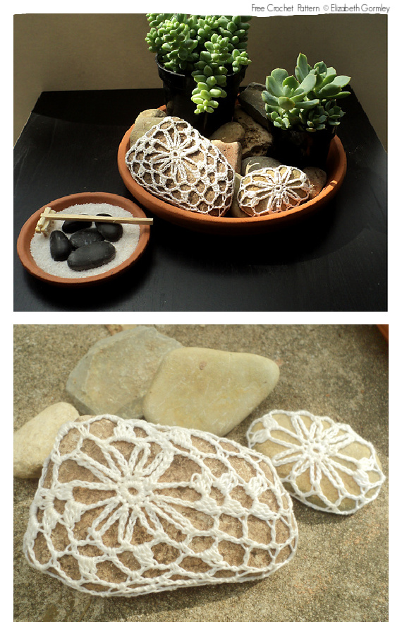 Crochet Zen Garden Willow Rocks Free Pattern #Crochet; Pebble #Stone;
