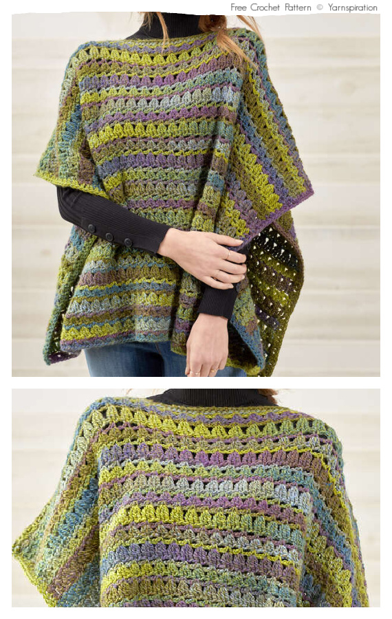 Perfect Easy Poncho Crochet Free Pattern 