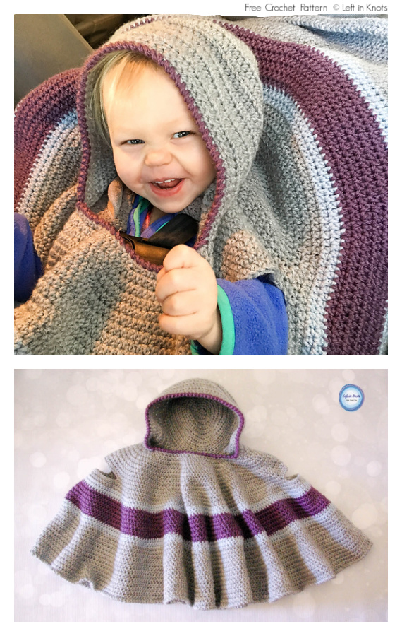 Car Seat Cloak Poncho for Kids Free Crochet Pattern #Kids; #Poncho;