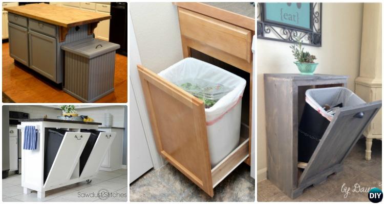 Diy Trash Can Cabinet Projects Instructions, Kitchen Trash Can Cabinet Plans