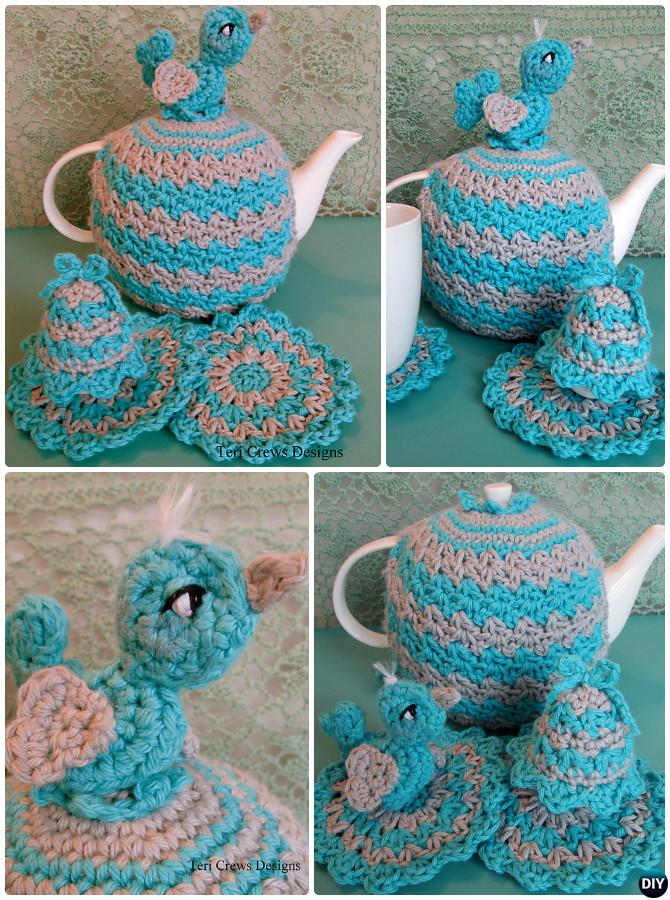 25 Crochet Knit Tea Cosy Free Patterns