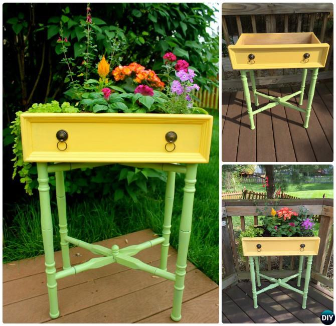 Recycle Old Drawers Garden Planter Diy, How To Turn A Dresser Drawer Into Garden