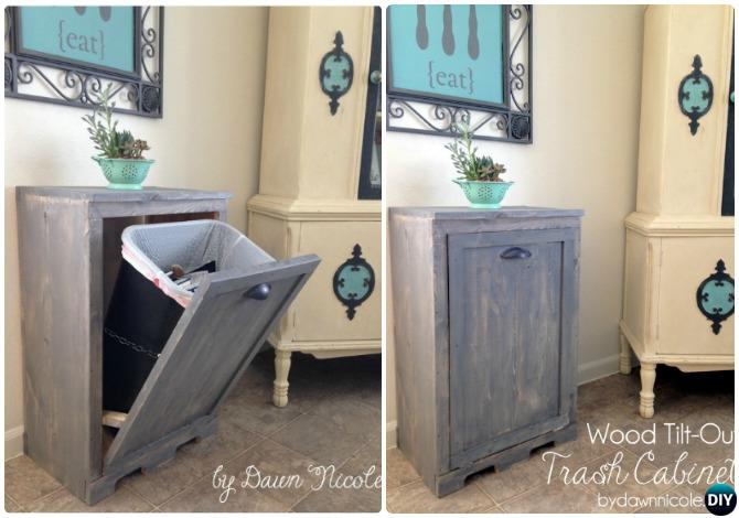 Diy Trash Can Cabinet Projects Instructions, How To Make A Wooden Trash Can Holder