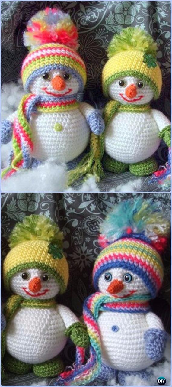 Crochet Snowman Softies Toys Free Patterns