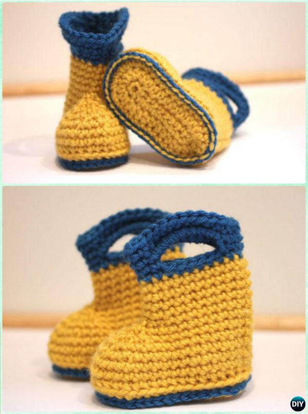 Crochet Ankle High Baby Booties Free Patterns Tutorials